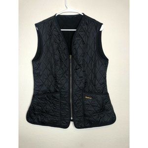 Barbour Womens Vest Fleece Betty Gilet Liner Black US 12 Quilted